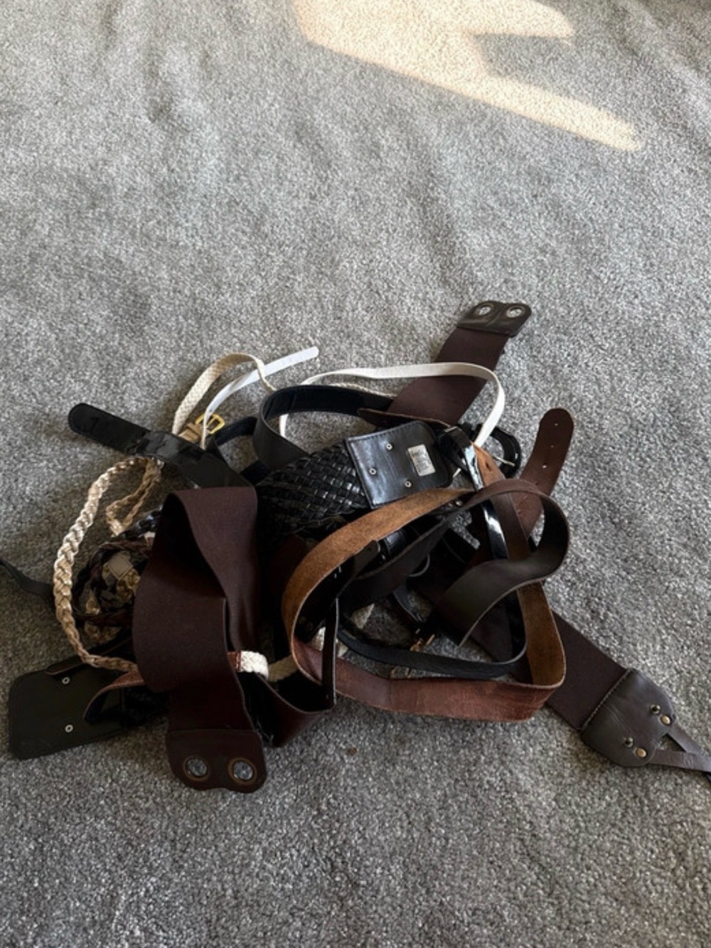 Women’s Mixed Belt Set — Brown, Black & White Styles